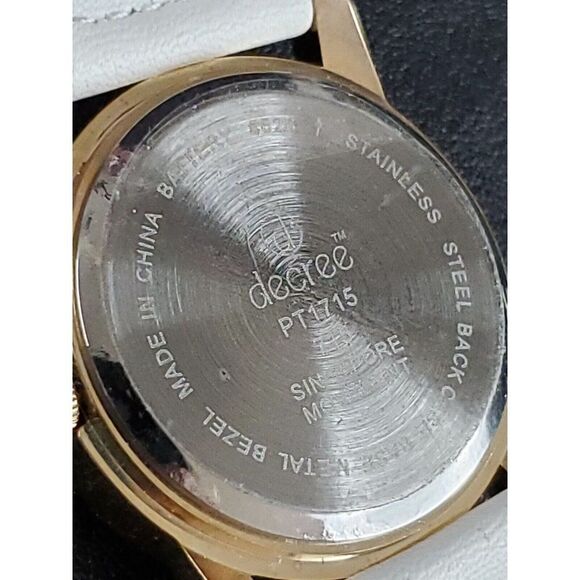VINTAGE decree White Gold Tone Quartz Women's 90s Y2K Watch- PT1715 - Picture 10 of 10